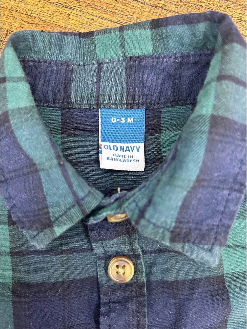 OLD NAVY Boy’s Plaid Flannel Shirt / Size: 0/3 Months